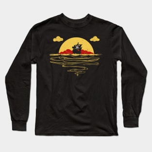 Straw hat sunset Long Sleeve T-Shirt